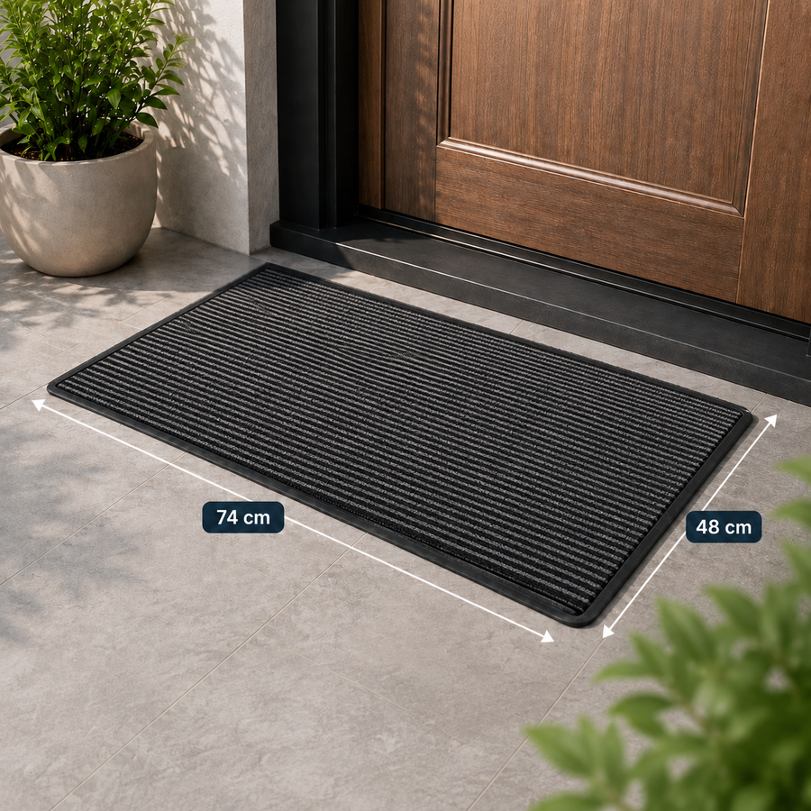 Thin Entrance Door Mat 74×48 cm Non Slip Indoor Outdoor Floor Rug