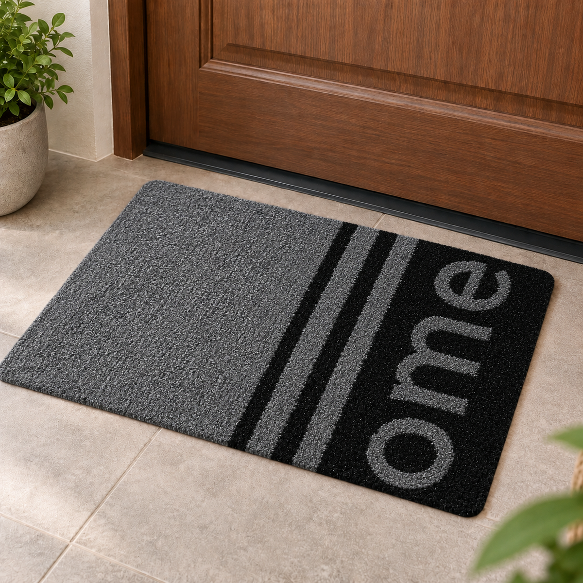 Geometric Non-Slip Door Mat Dirt Trapping Indoor Entrance Rug