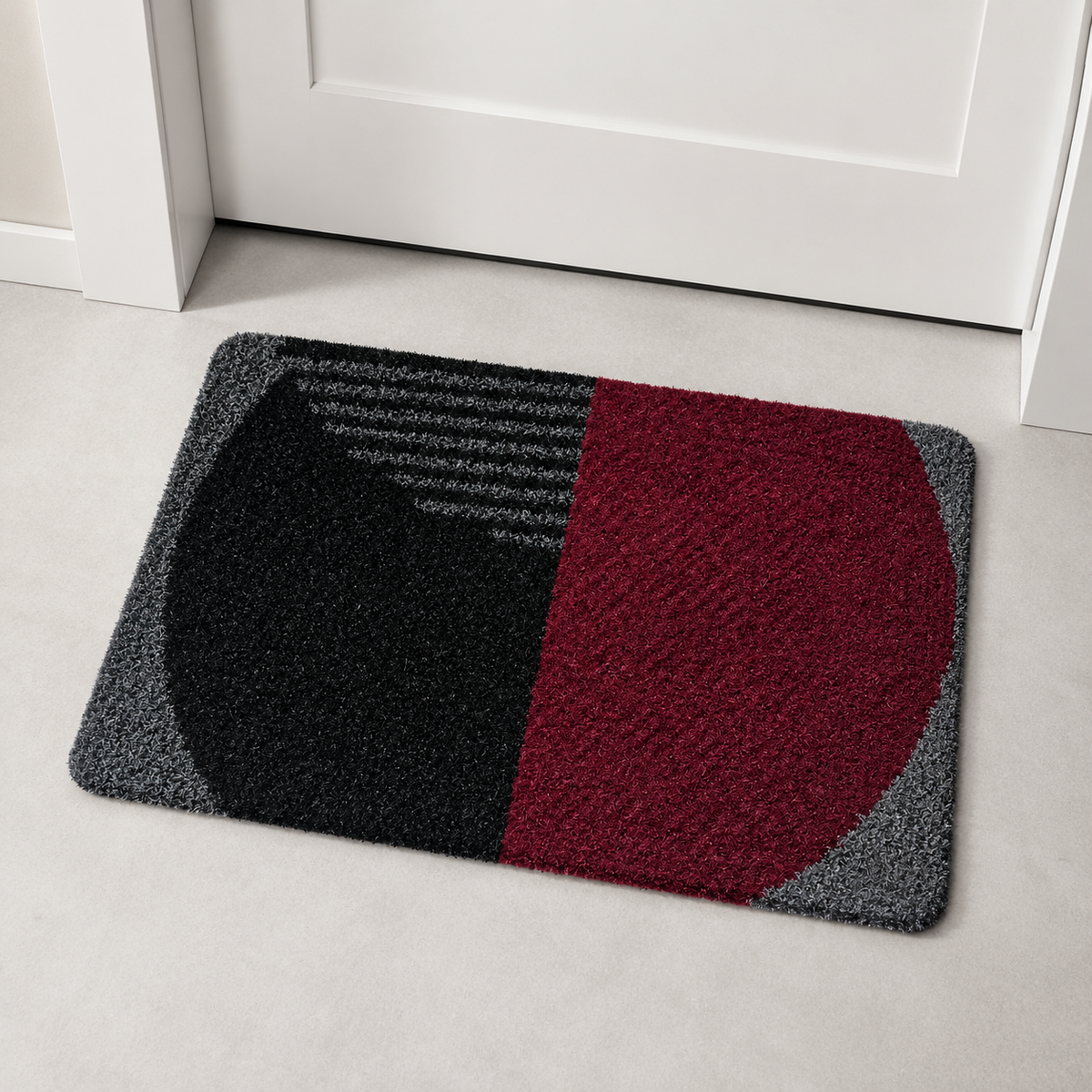 Geometric Non-Slip Door Mat Dirt Trapping Indoor Entrance Rug