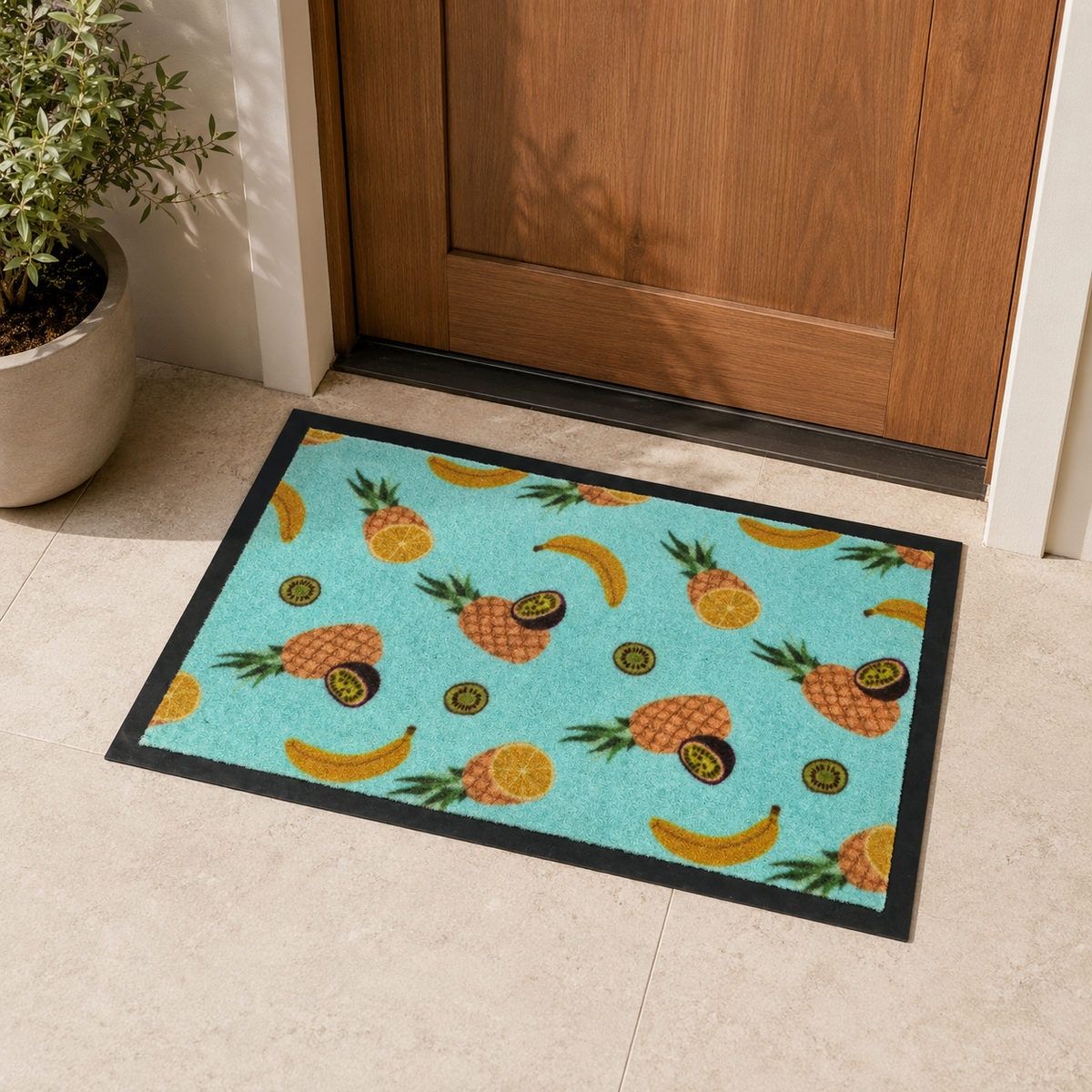 Ribbed Dirt Trapping Entrance Door Mat Non Slip Indoor Outdoor Floor Mat
