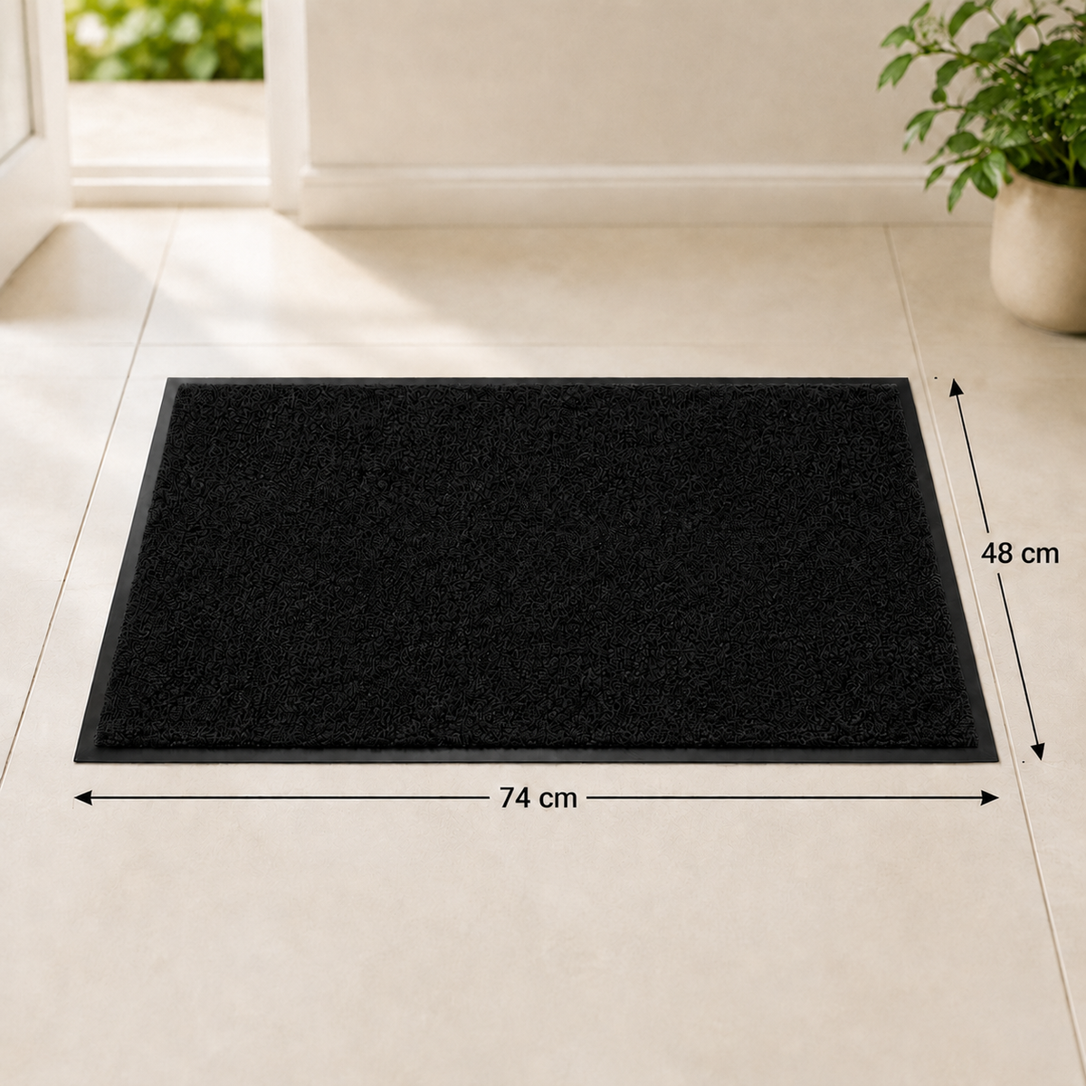 Thin Entrance Door Mat 74×48 cm Non Slip Indoor Outdoor Floor Rug