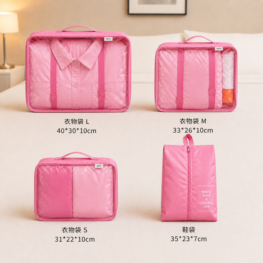 Travel Packing Cubes Luggage Organizer Set 8 Pieces Suitcase Storage Bags