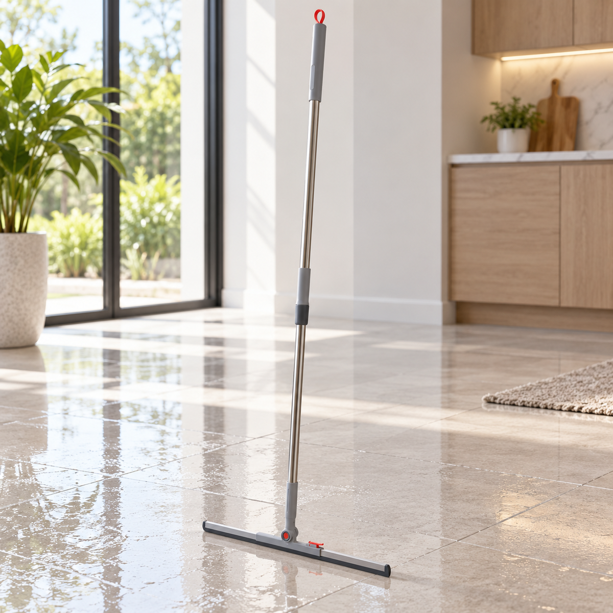 50 cm Floor Squeegee with 180° Rotating Head & Long Handle