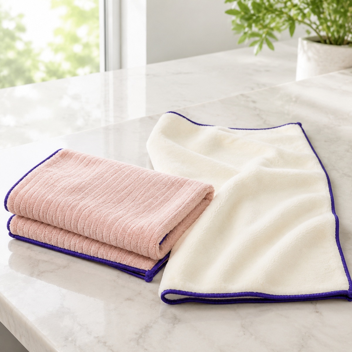 Multipurpose Cleaning Towels 75 × 34 cm Soft Highly Absorbent Reusable Cleaning Cloths for Kitchen Bathroom & Home