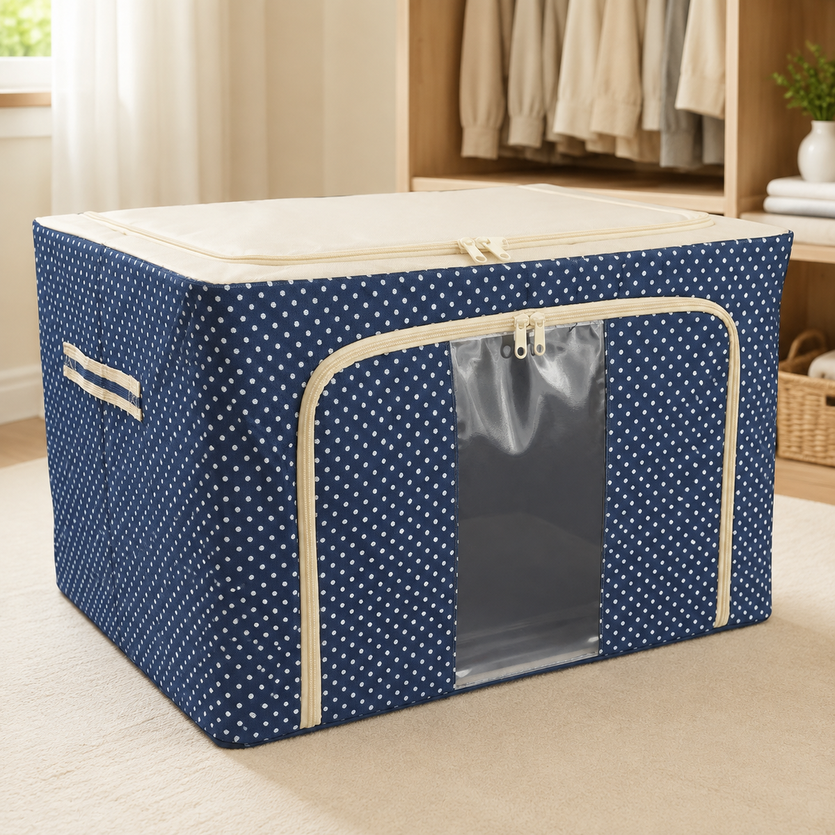 Storage Box Foldable Fabric Organizer Clothes Blanket Bedding Storage Container