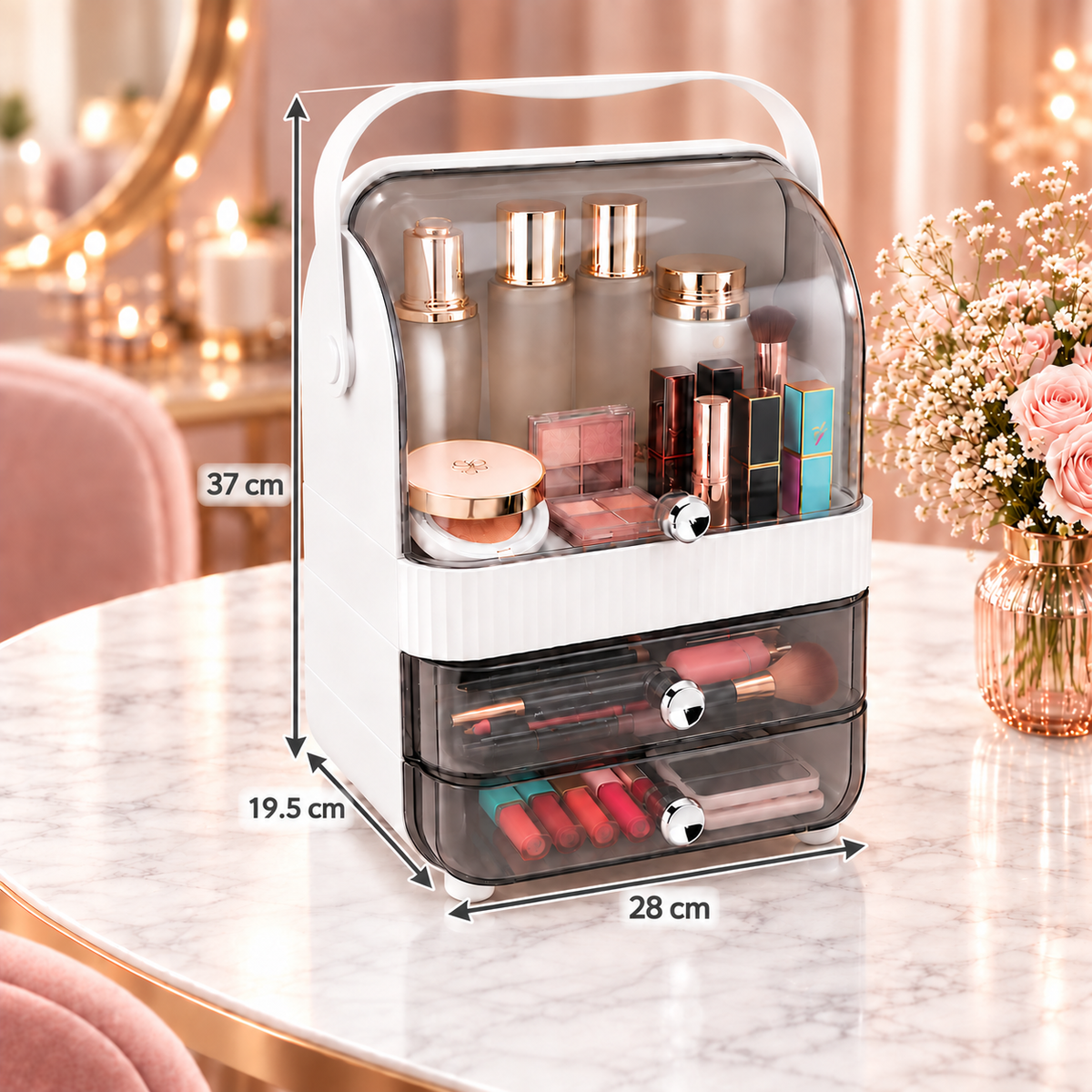 Large Capacity Cosmetic Storage Case