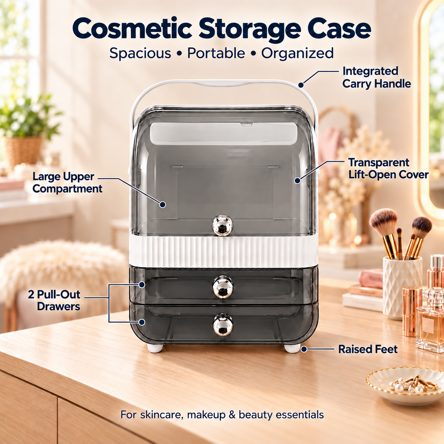 Large Capacity Cosmetic Storage Case