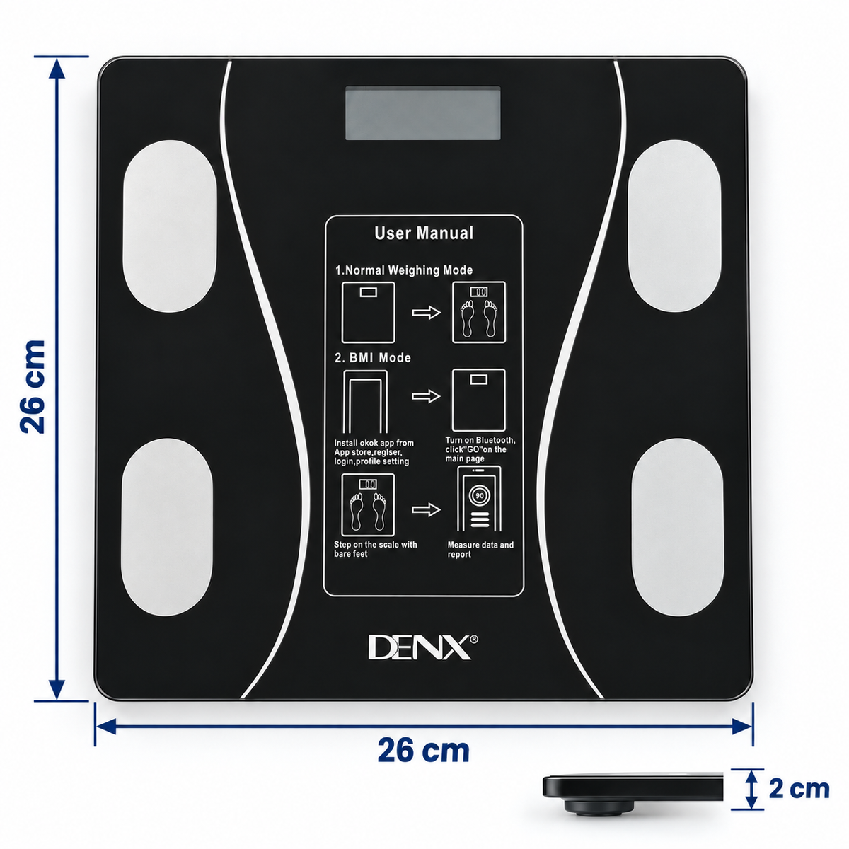 DENX Bluetooth Smart Body Weight Scale