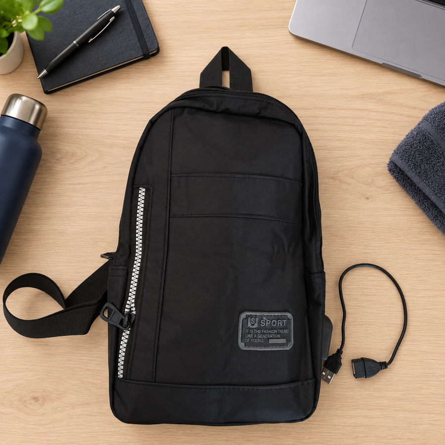 USB Crossbody Sling Bag