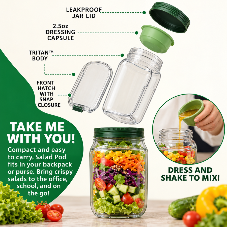 Portable Salad Pod Jar