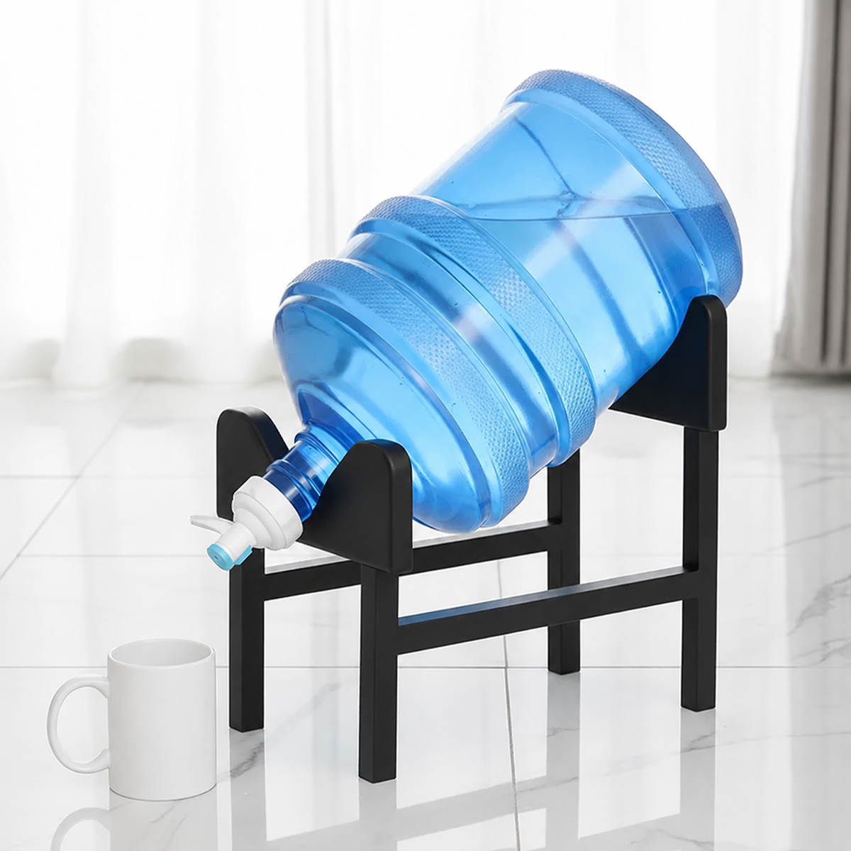 Water Bottle Stand Water Dispenser Rack Water Gallon Holder Faucet Stand Space Saving Organizer