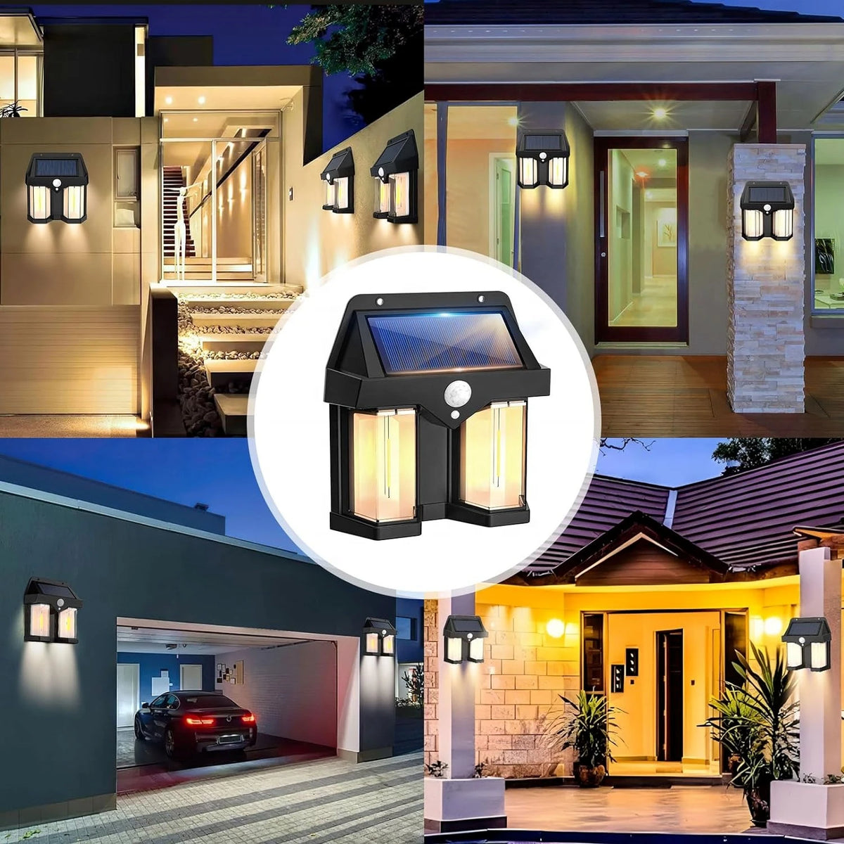 Solar lamp Outdoor lamp Wall lamp Light Motion Sensor LED lamp Waterproof Lamp 3 Lighting Modes Garden lamp - Image 7