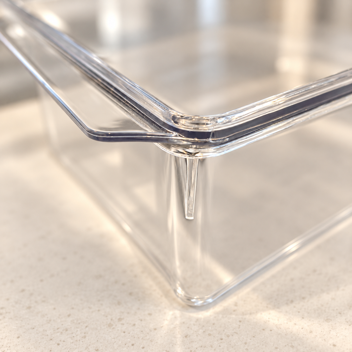 Plastic Refrigerator Storage Box with Lid and Handle