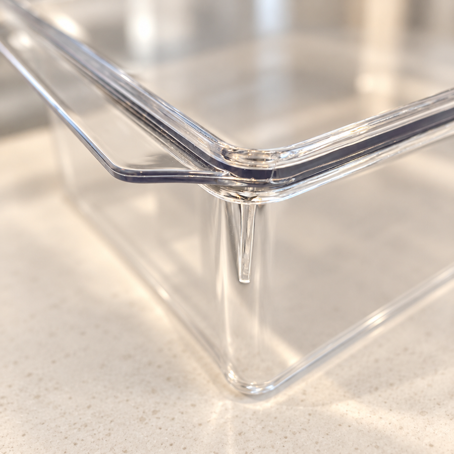 Plastic Refrigerator Storage Box with Lid and Handle