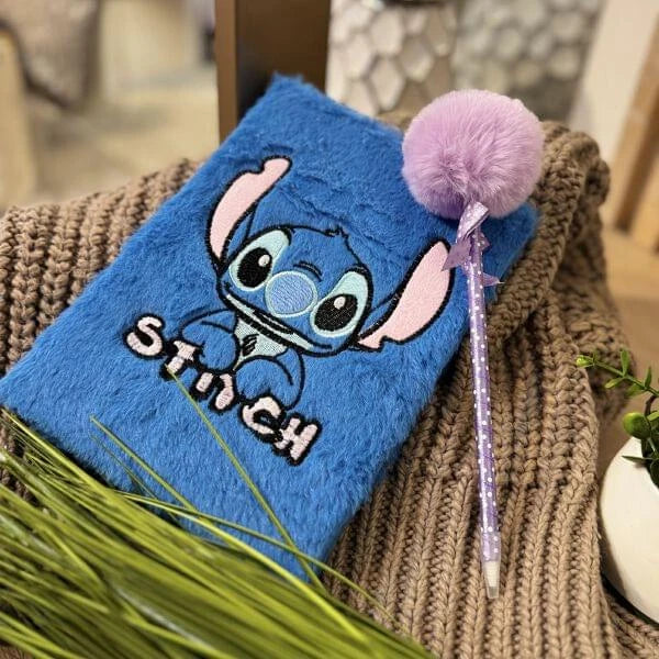 Plush Stitch Notebook A5 Size – Suitable for Traveling, Easy to Carry