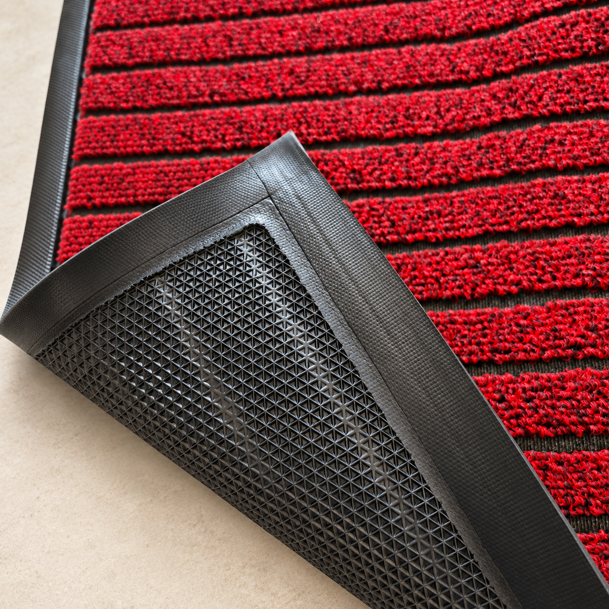 Textured Dust Trapping Floor Mat with Non Slip Rubber Backing 47.5 × 77 cm