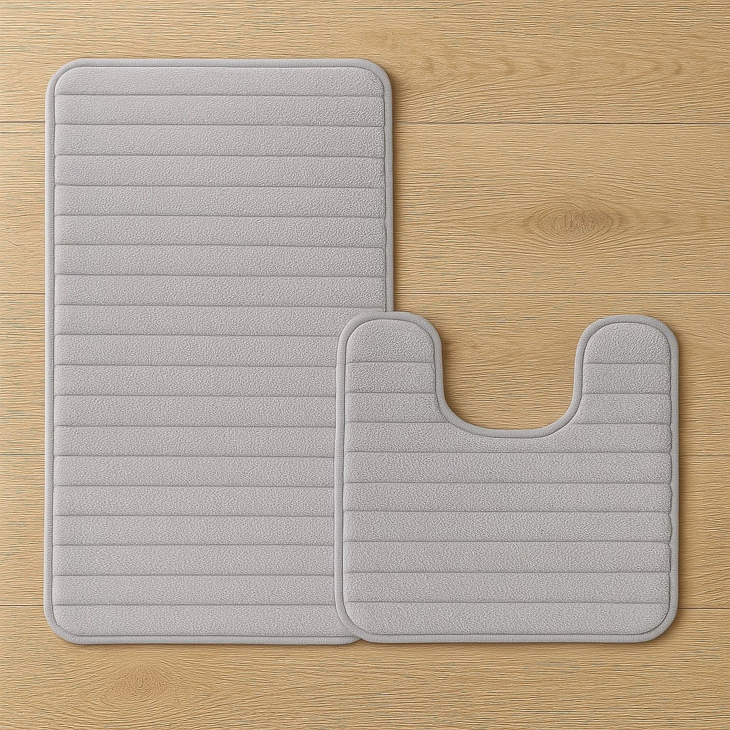 Set of 2 Ribbed Bath Mats - Image 8