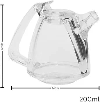 200ml Acrylic Oil and Vinegar Dispenser with Precision Pour Spout for Kitchen Cooking and Serving