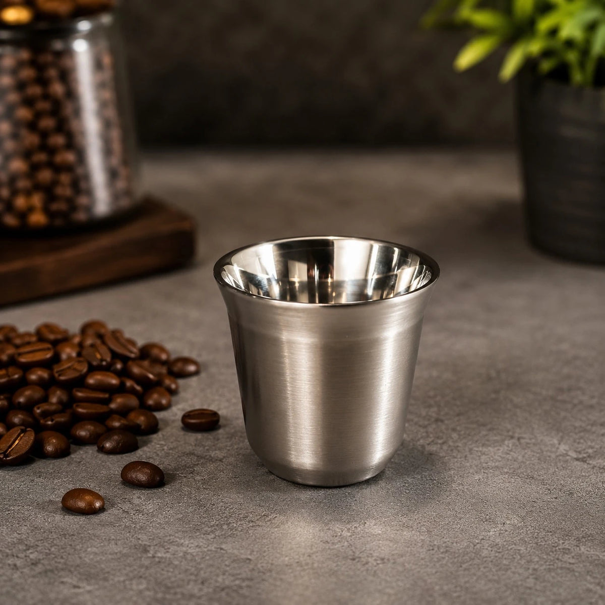 Stainless Steel Small Coffee Cup Espresso Cup Turkish Coffee Cup 80 ml 6 cm