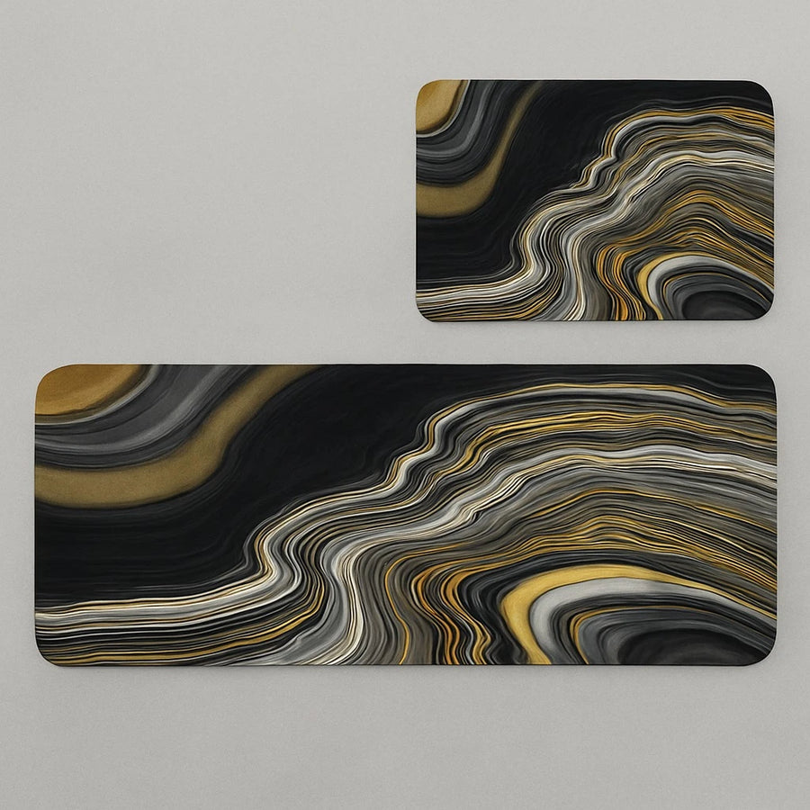 Printed Rubber Kitchen Mat Set