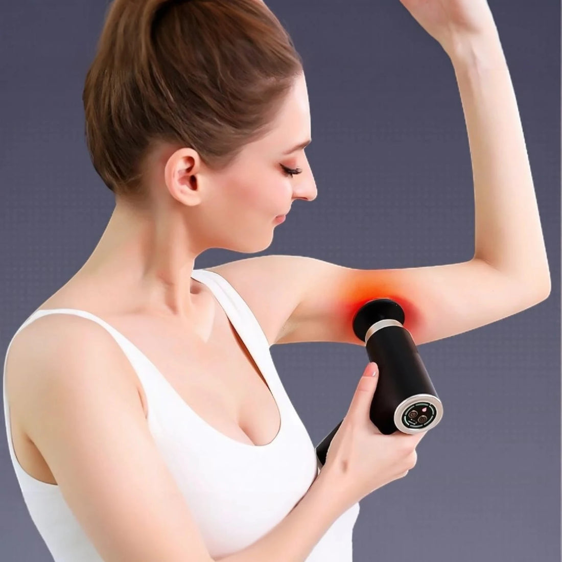 Massager Gun Deep Tissue Muscle Recovery Device Heat And Cold Therapy Rechargeable Handheld Muscle Massager LCD Display 2000mAh