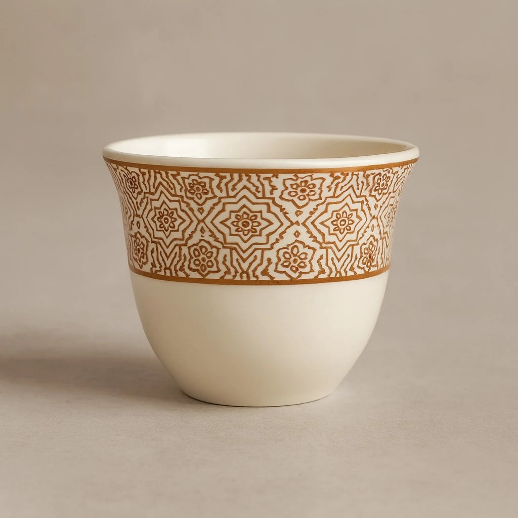 Oriental Floral & Geometric Coffee Espresso Cups, Set of 12
