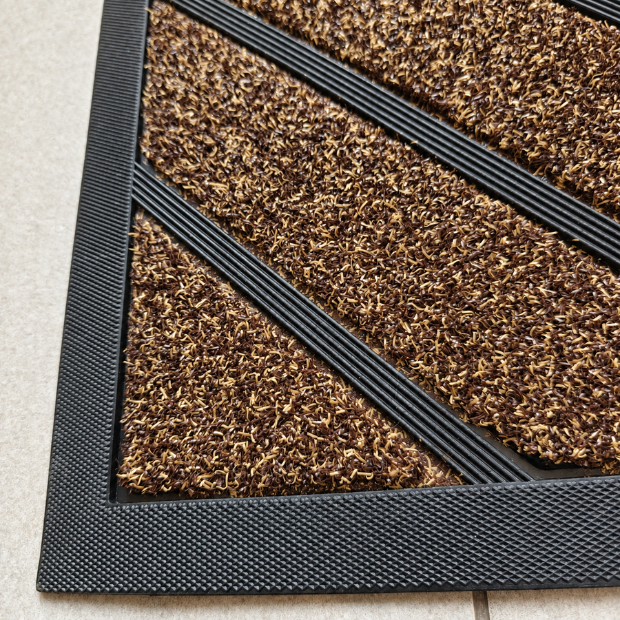 Geometric Textured Entrance Door Mat 88.5 × 60 cm