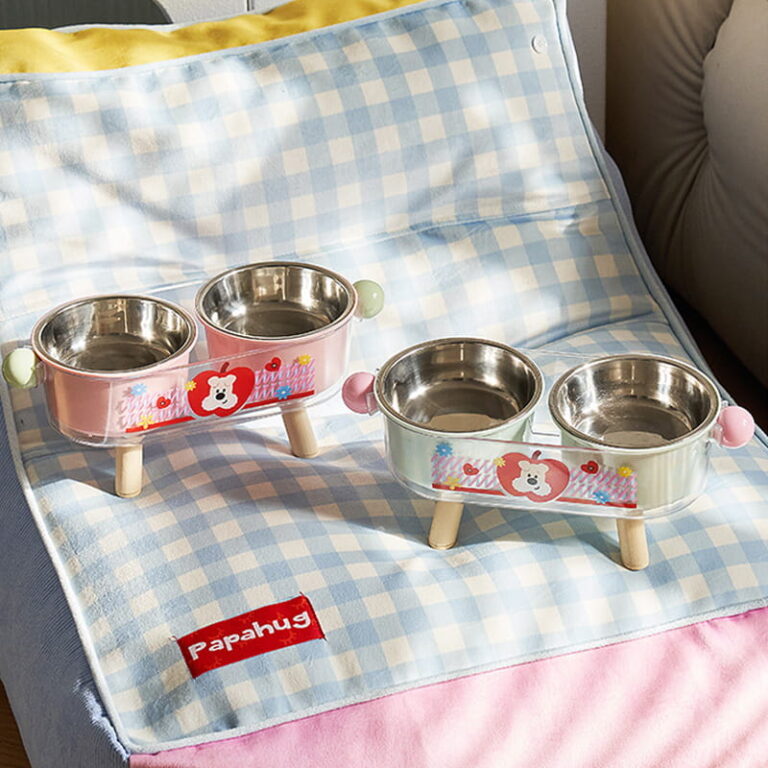 Double Stainless Steel Pet Bowl Set