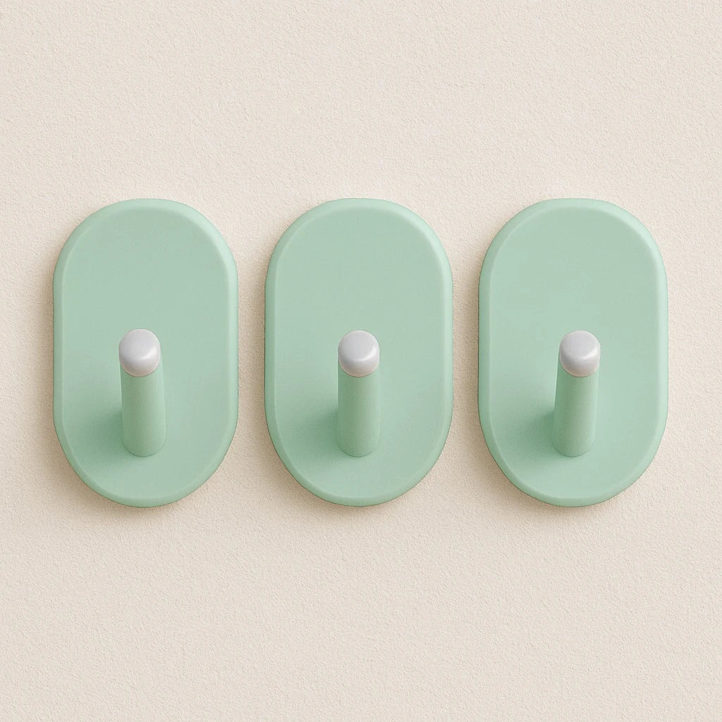 Set Of 3 Adhesive Wall Hooks