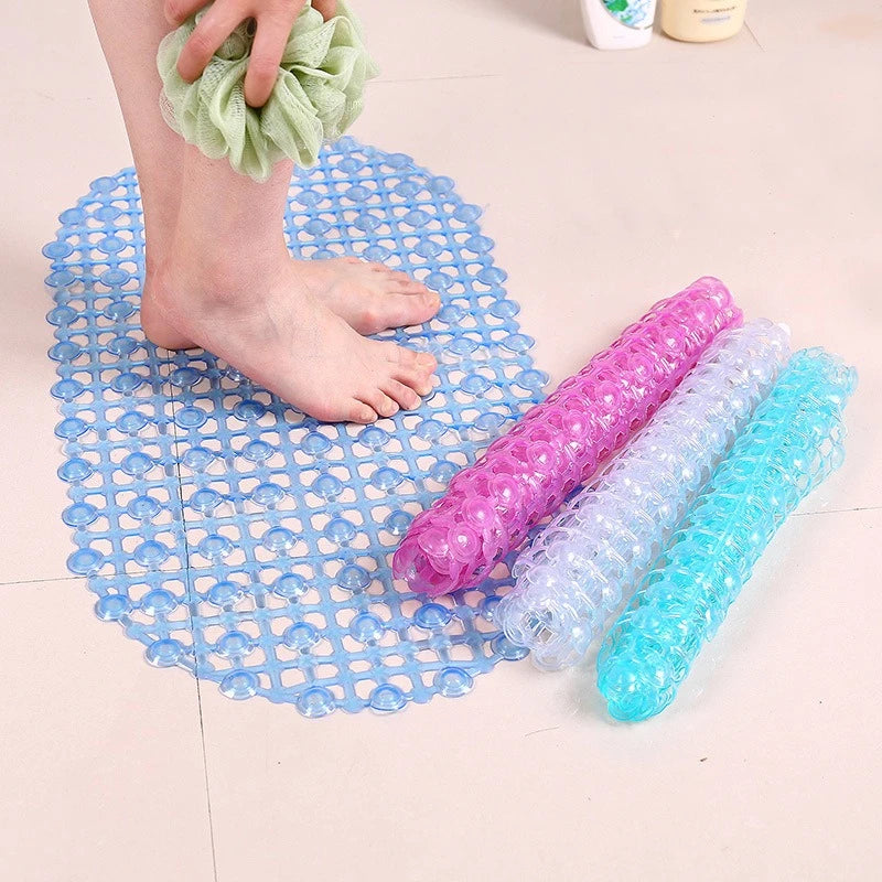 Anti-Slip PVC Bath Mat with Suction Cups – Drainage Safety Design for Bathroom & Shower (67 × 37 cm) - Image 3