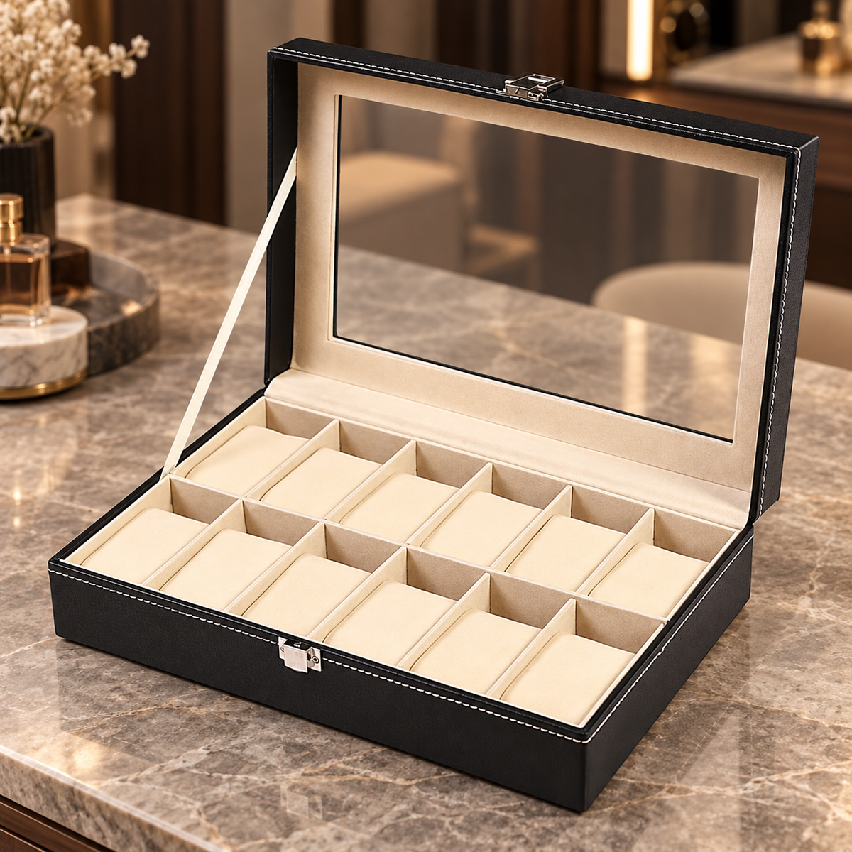 12 Slot Watch Organizer Box