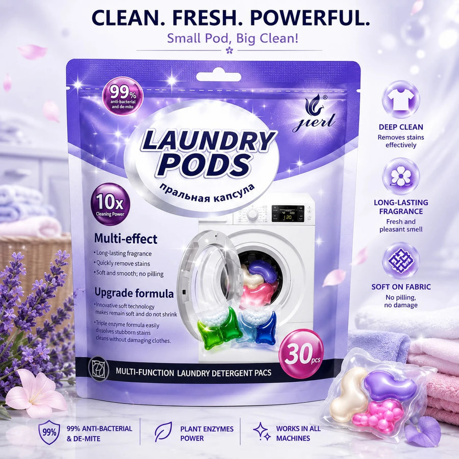 Laundry Pods Multi Function Laundry Detergent Capsules Deep Clean Long Lasting Fragrance 30 PCS