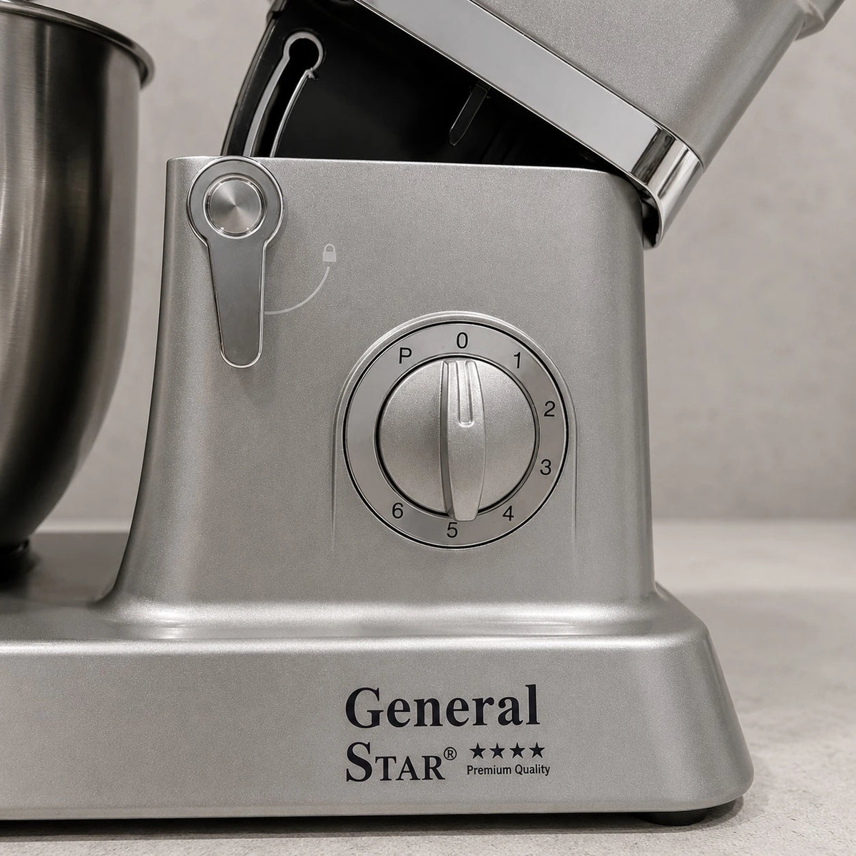 General Star Stand Mixer Kitchen Machine Food Mixer Dough Mixer Electric Baking Mixer 1200W 6.2L Stainless Steel Bowl 6 Speeds Pulse GS1047