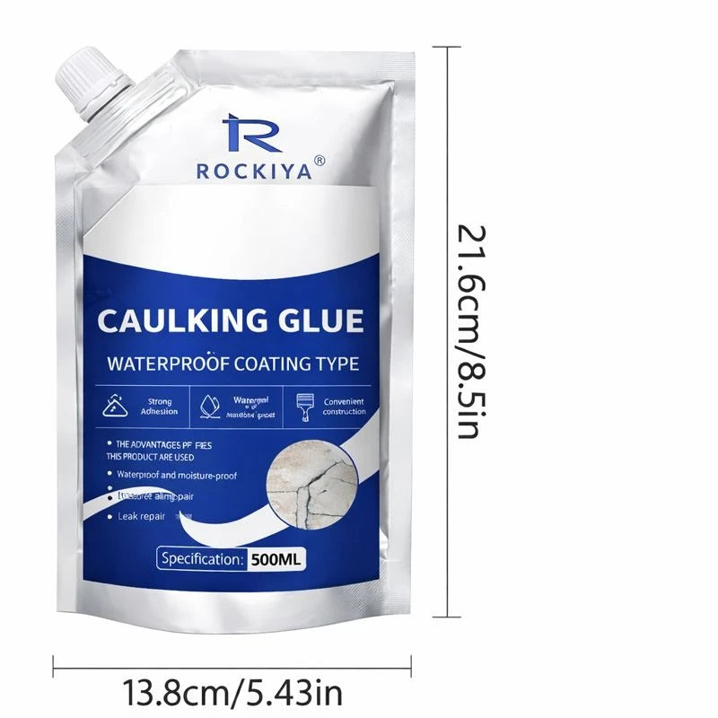Rockiya Caulking Glue Waterproof Coating Type Transparent Crack Repair Sealant Leak Fix Adhesive for Roof Wall Concrete Tile Expansion Joints 500ml  If you want: - Image 7