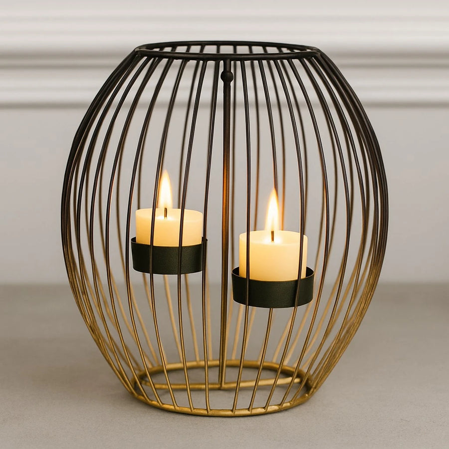 Round Wire Candle Holder Set – 20 cm & 15 cm