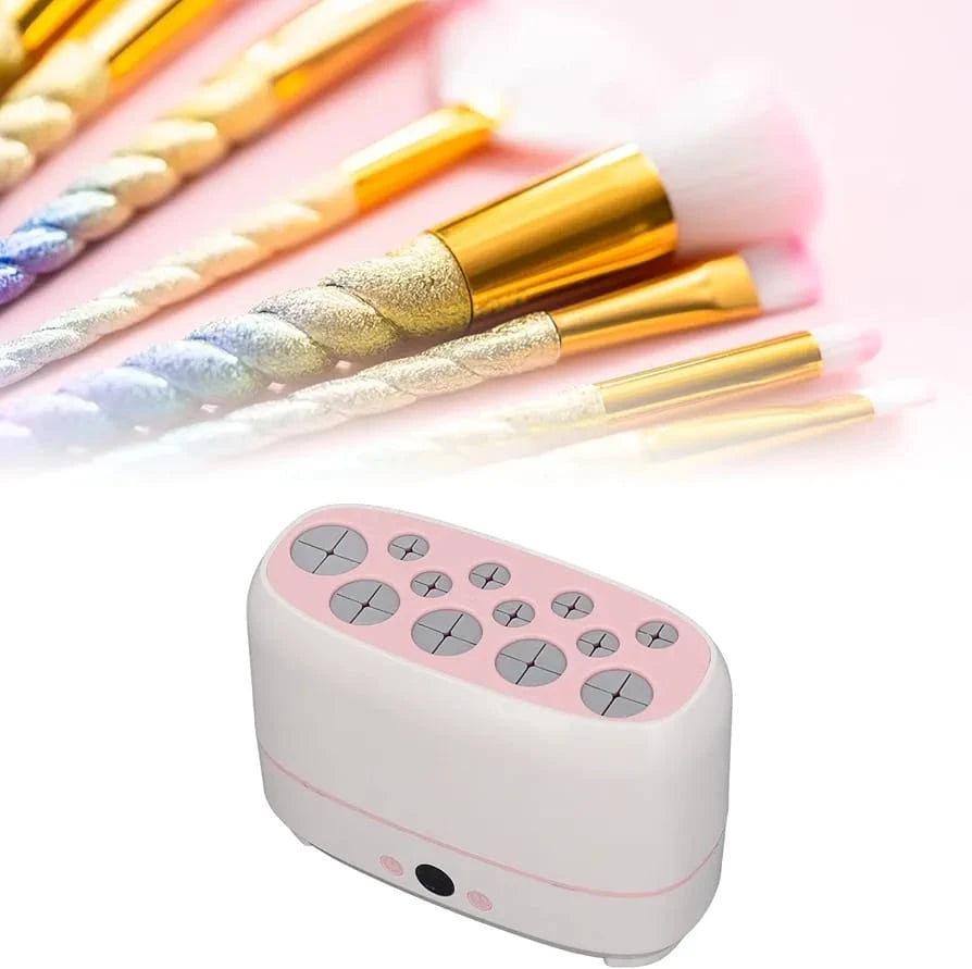USB Electric Makeup Brush Dryer and Storage Holder with 12 Brush Slots LS-125