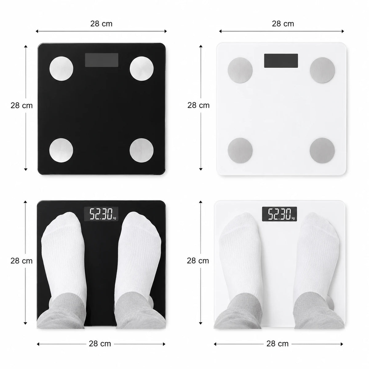 Digital Body Fat Smart Scale Bluetooth Health Scale BMI Weight Analyzer App Connected Bathroom Scale