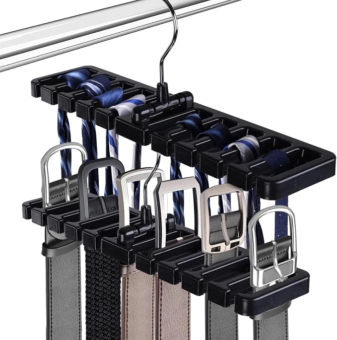 360° Rotating Belt & Tie Hanger Organizer with 10 Slots