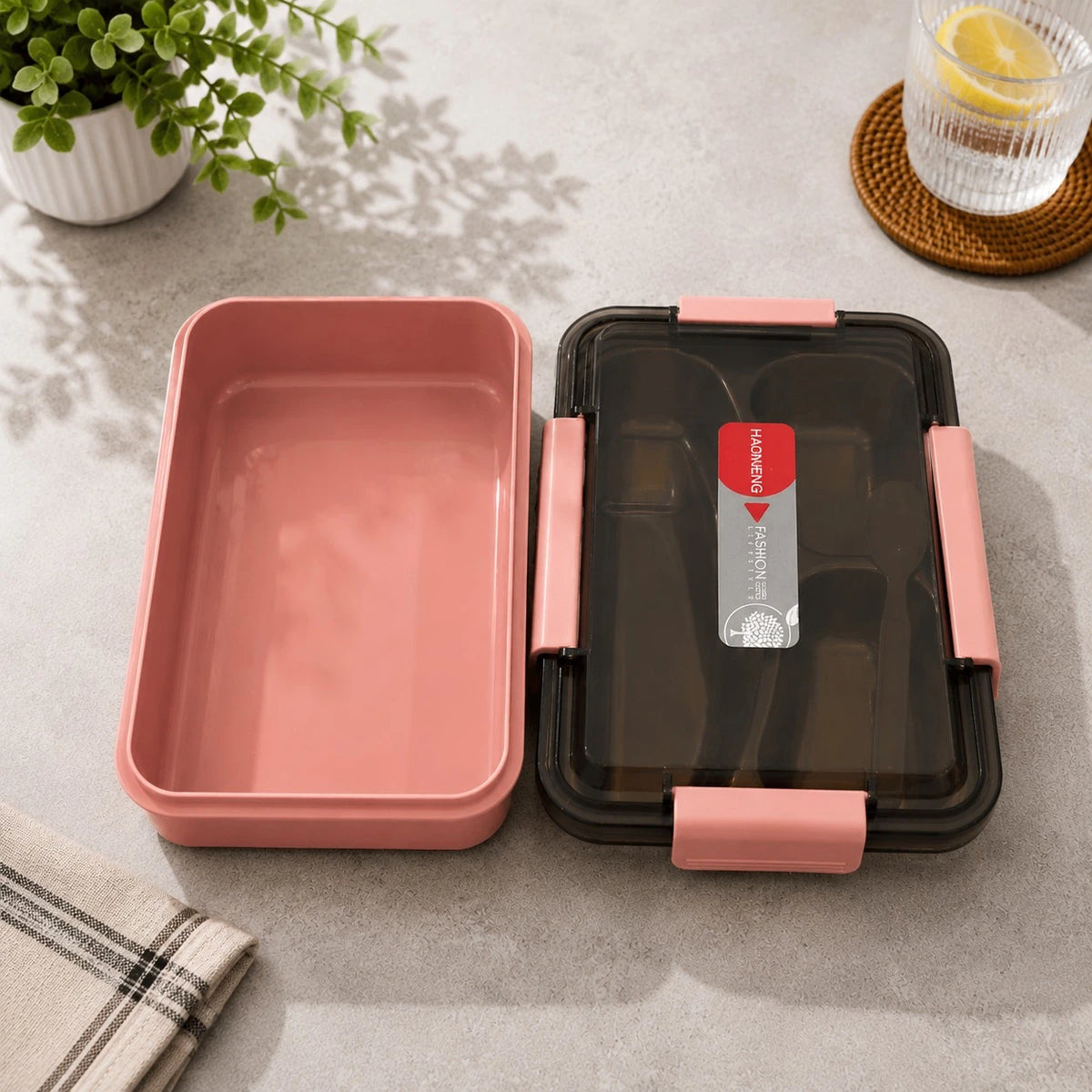 Stainless Steel Bento Lunch Box with 3 Compartments  Leak Proof Food Storage Container