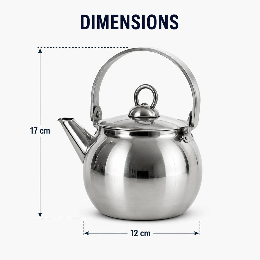 Stainless Steel Tea Kettle Teapot Whistling Kettle Kitchen Water Pot 1 Liter