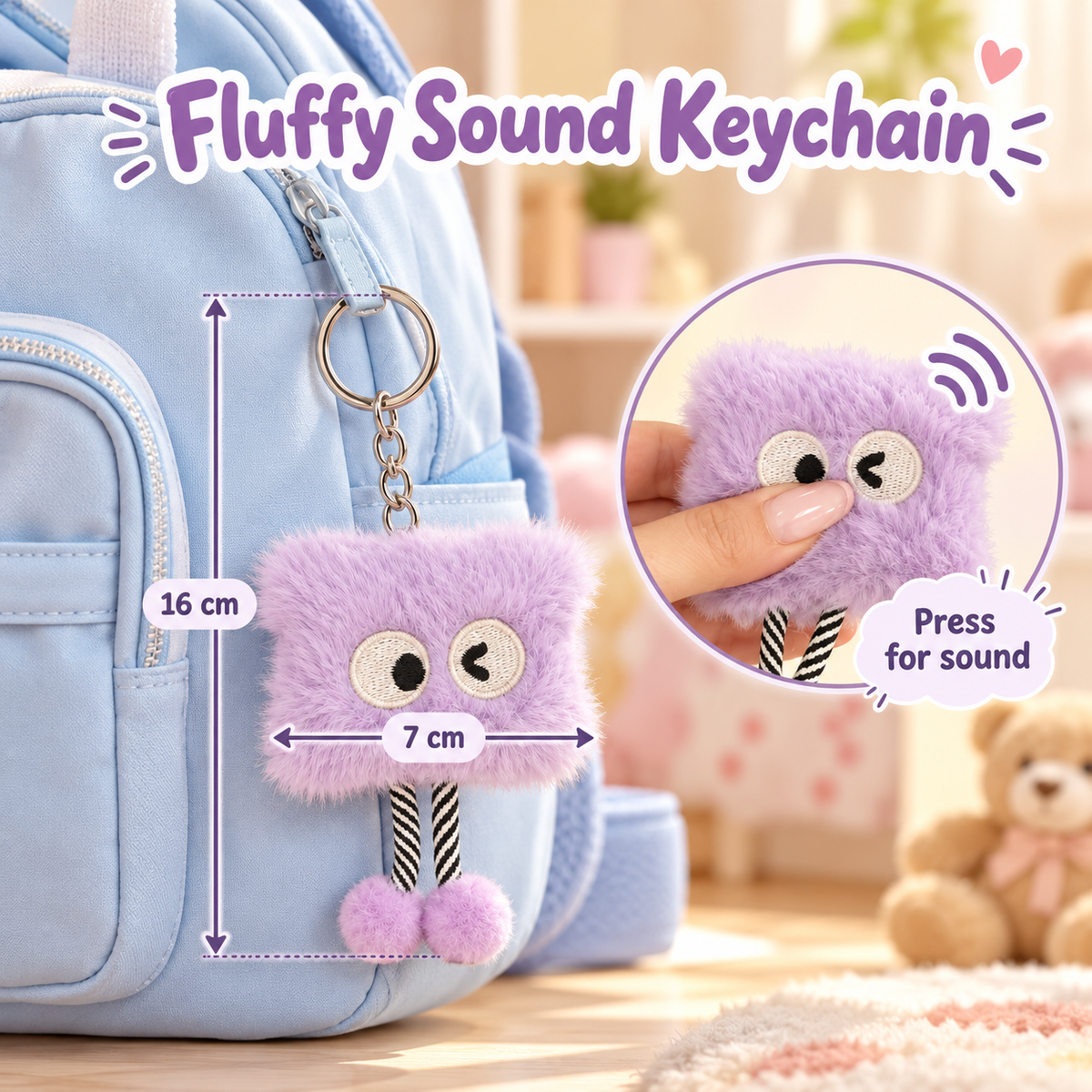 Fluffy Sound Keychain