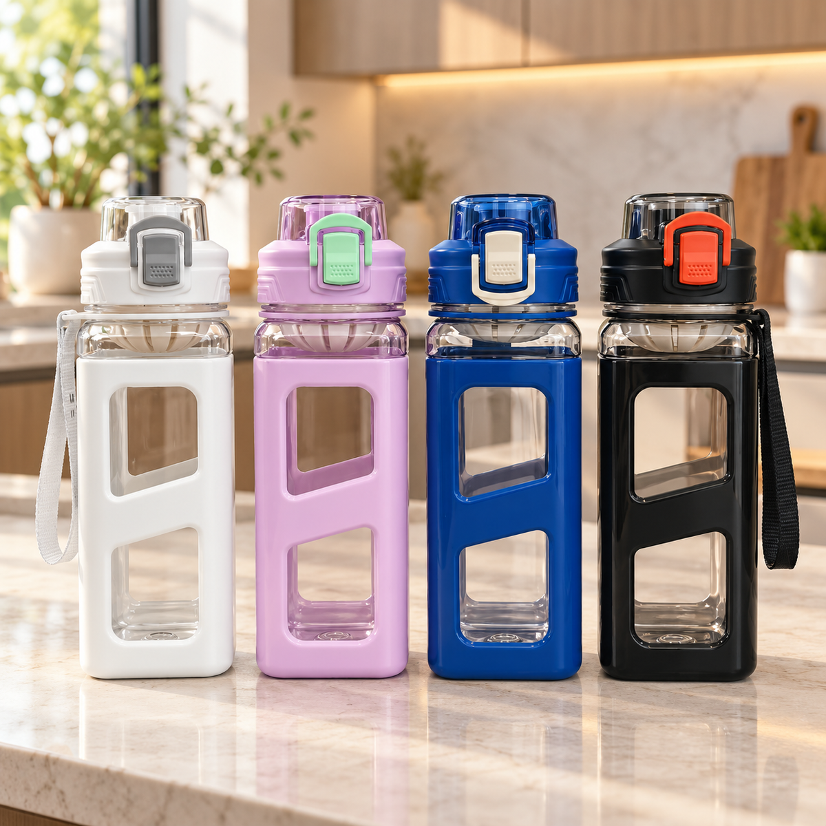 Portable Everyday Drinking Bottle with Built In Strainer 800 mL
