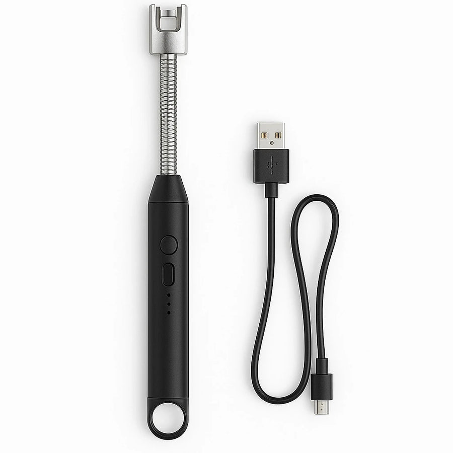 USB Rechargeable Electric ARC Lighter with Flexible Neck Windproof Plasma Candle BBQ Fireplace Lighter