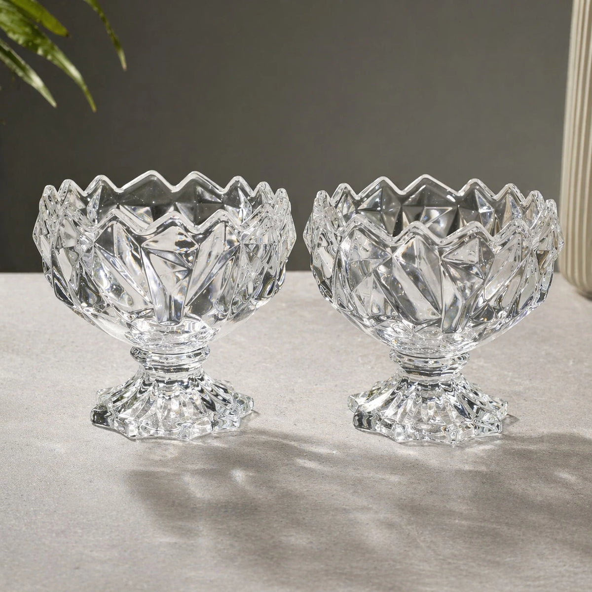 Set Of 2 Cityglass Rocks Glass Ice Cream Cup Crystal Dessert Bowls 25 cl 10 cm - Image 3