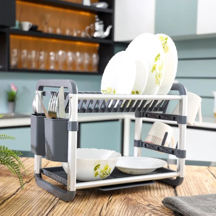 2 Tier Aluminium Dish Rack