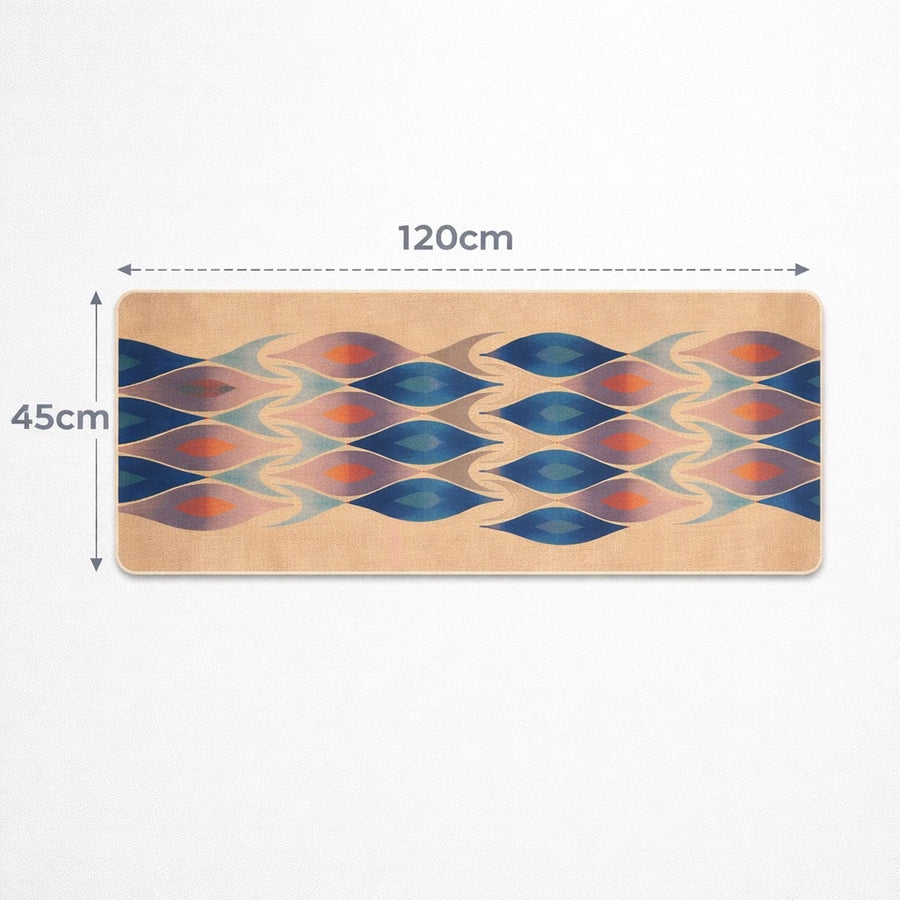 Boho Floor Mat Runner Rug Carpet Printed Anti Slip Bedroom Kitchen Entryway Hallway Mat 120 x 45 cm