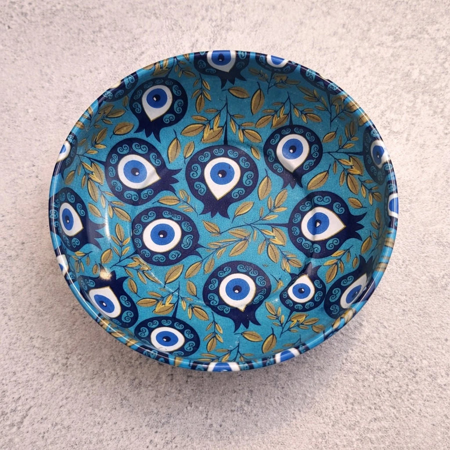 Round Metal Bowl Mandala Decorative Pattern Snack Bowl Candy Bowl Dessert Bowl 9.5 cm Diameter