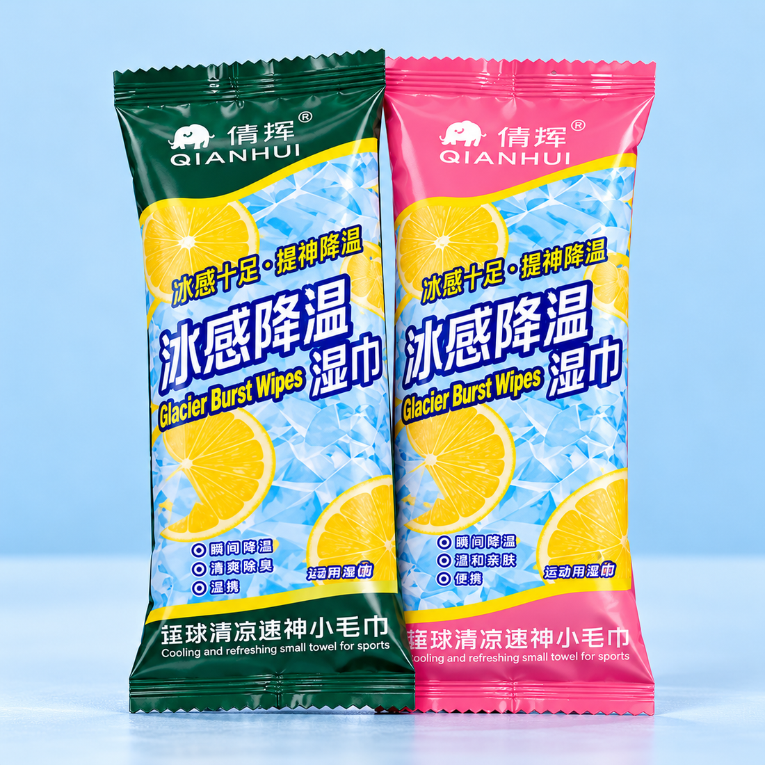Cooling Refreshing Sports Wet Wipes Pack of 10