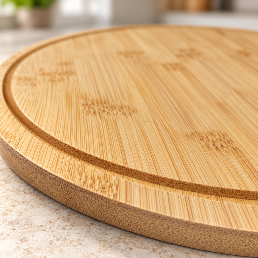 Bamboo Cake Serving Board with Clear Cover
