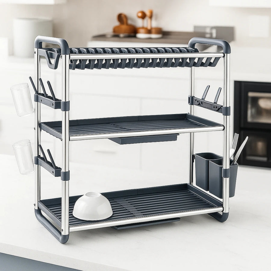 3 Tier Aluminum Dish Drying Rack